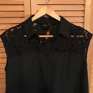 asos Sleeveless Button-up with Lace